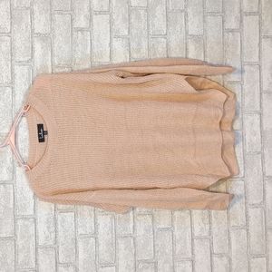 COPY - Lulu's Peach Chunky Knit Long Sleeve Round Hem Sweater